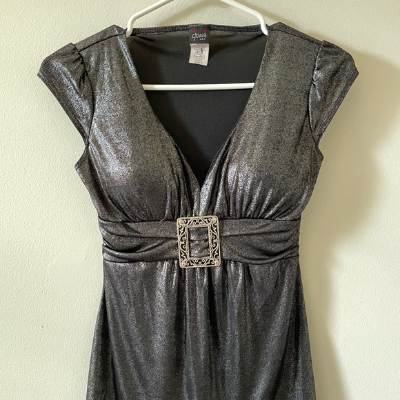 Vintage Gidani 90s Liquid Metallic Blouse Integrate bra cups Made in US, S - Picture 4 of 7